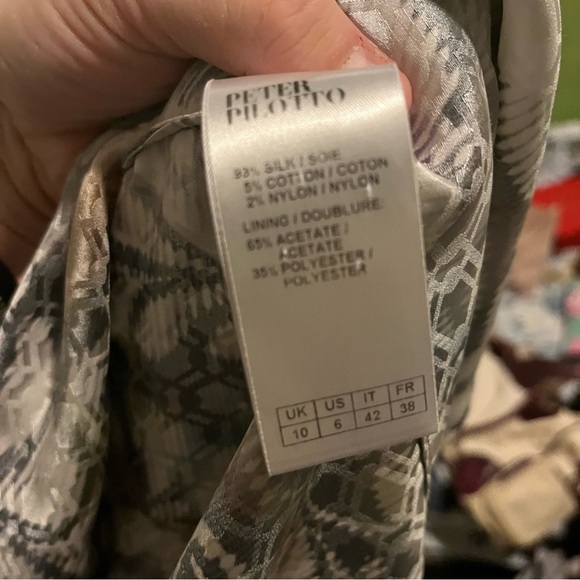 Peter Pilotto Black White Collared Geometric Mini Dress 6 - Picture 4 of 6